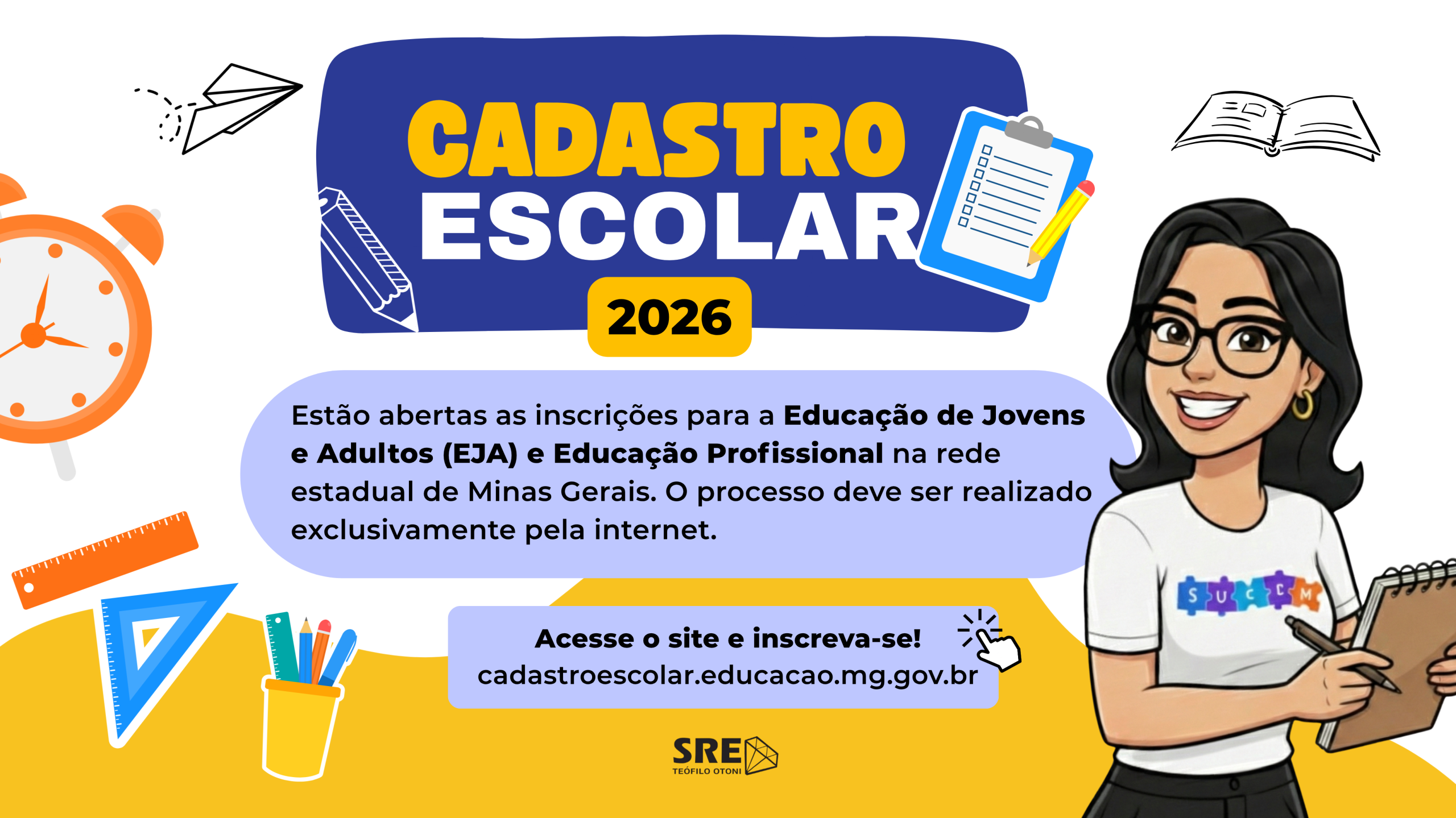 Governo de Minas abre inscrições para EJA e cursos de Educação Profissional da rede estadual